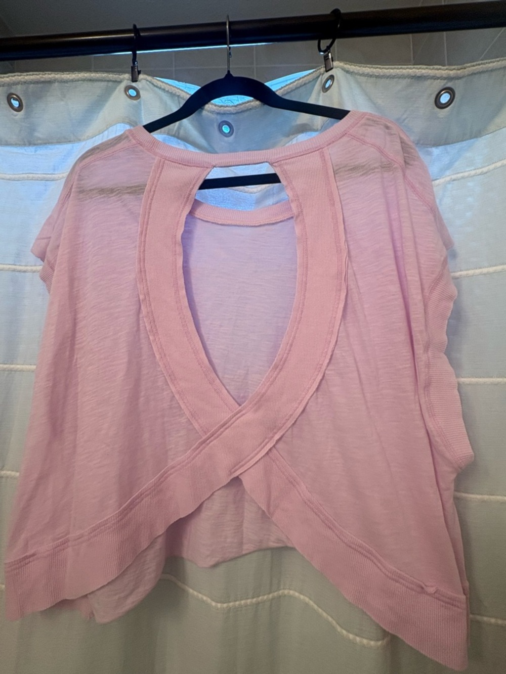 Free People Pink Cross-Back Tank Top